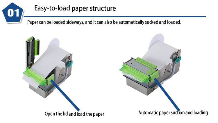 Kiosk Receipt Printers Loading paper