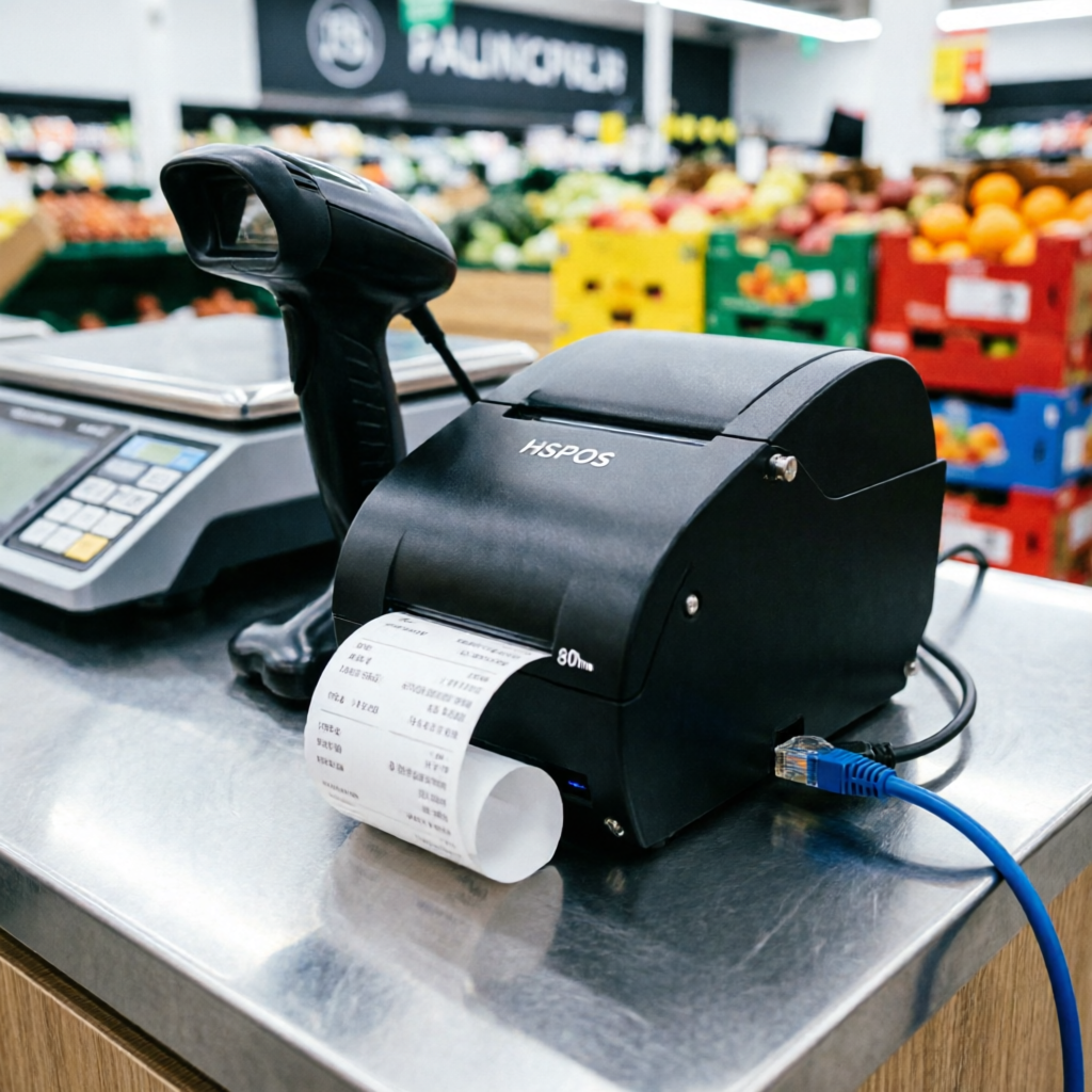 HSPOS Launches 80mm Thermal Receipt Printer for Retail Kiosks — ESC/POS, Dual-Interface & IP54-Rated for Grocery Automation