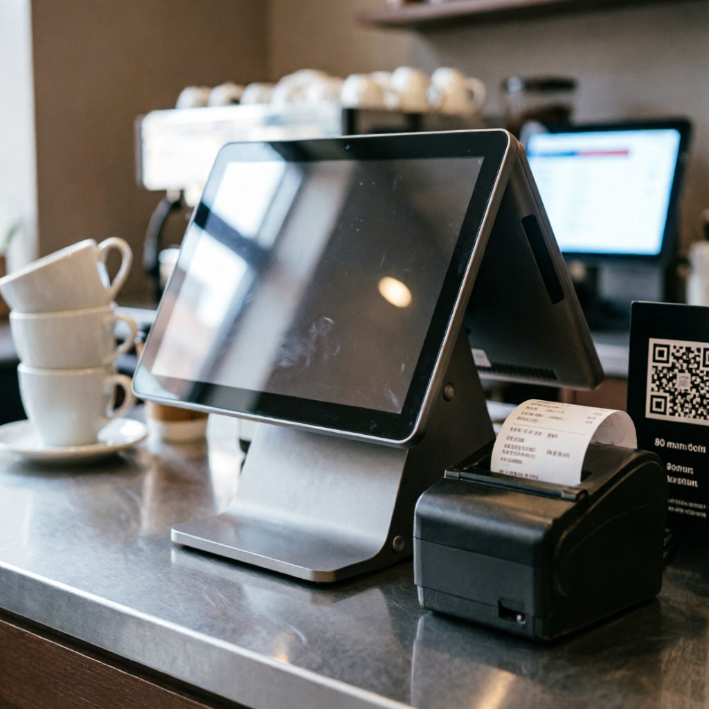 HSPOS 15.6" All-in-One POS with Built-in 80mm Thermal Printer: Dual-OS Support for Retail Kiosks & Food Service
