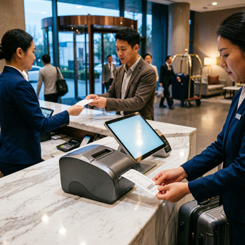 HSPOS Hospitality POS Systems: IP-Rated Thermal Printers, Dual-Function Label/Receipt Devices & Cloud-Ready Kiosk Integration for Restaurants and Hotels