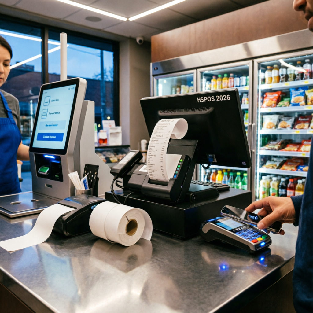 HSPOS 2026 Retail POS Systems: Built-in Thermal Printers, NFC Terminals & Kiosk Integration