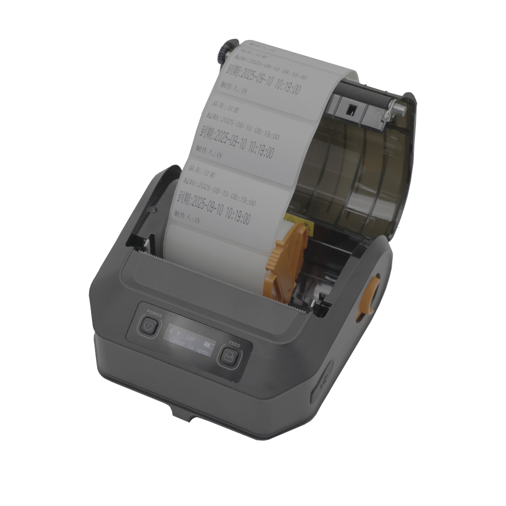 HS-PL81 Bluetooth thermal printer label receipt printing effect
