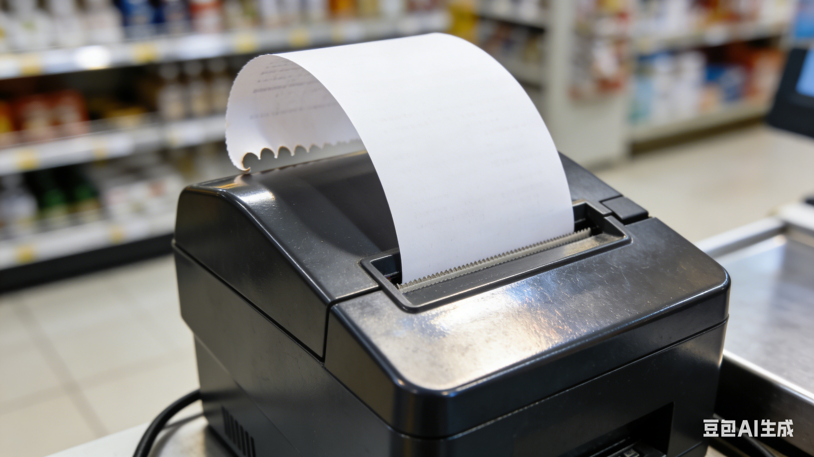thermal receipt printer in supermarket retail scenario